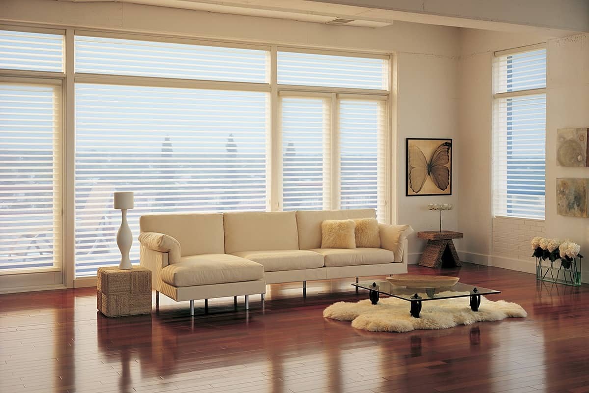 Hunter Douglas Silhouette® Sheer Shades in a seating area near Raleigh, North Carolina (NC)