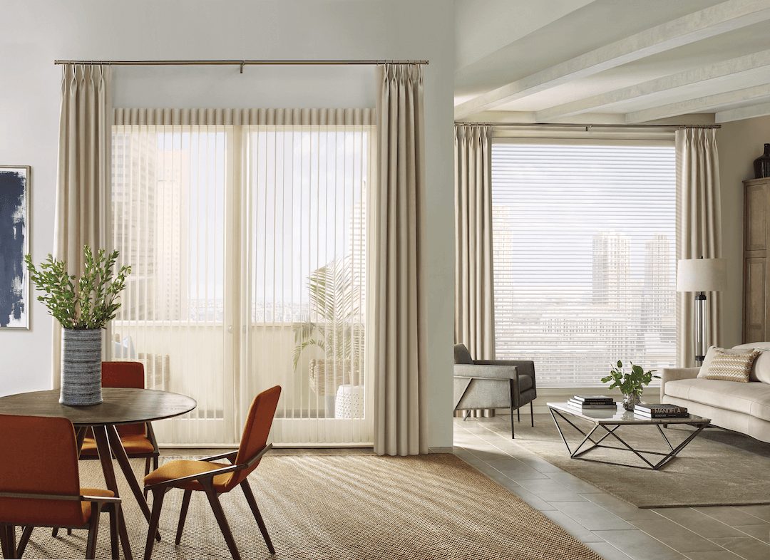 Luminette® Privacy Sheers, Silhouette® Sheer Shades, and Design Studio™ Side Panels
