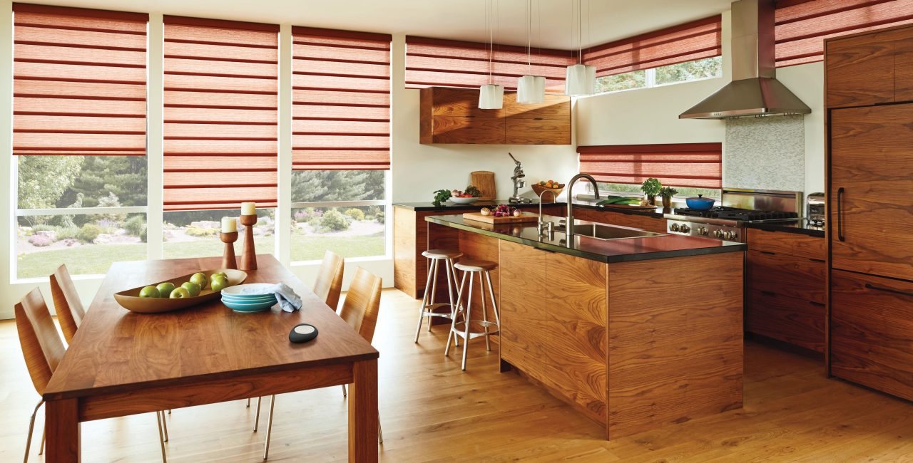 roman shades for kitchen